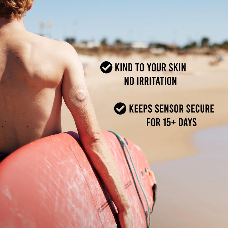 Not Just A Patch Air Libre 3 Plus Sensor Covers (20 Pack) - Thin, Strong and Light Adhesive Patches with Ultra-Hold 15+ Day Adhesion, Durable Freestyle Libre 3 Sensor Covers - Beige - Image 3
