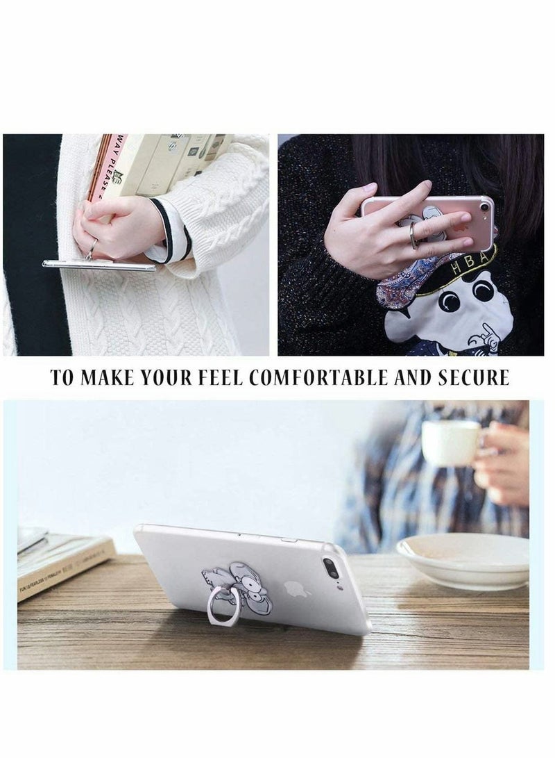Cell Phone Ring Holder Stand Transparent Phone Ring Holder Finger Kickstand 360° Degree Rotation Compatible Most Mobile Phones 5 pcs - Image 5