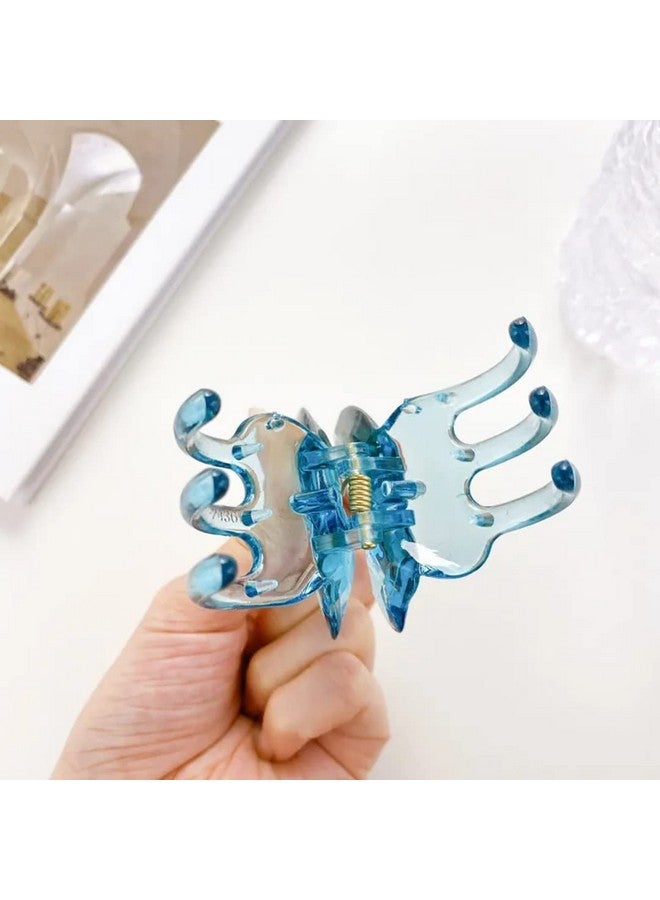 ANNACREATIONS Korean Style Large Plastic Transparent Multicolor Butterfly Hair Claw Clips Long Jaw Clutches Hair Accessories for Women and Girls (6 Pcs) (2) - Image 3