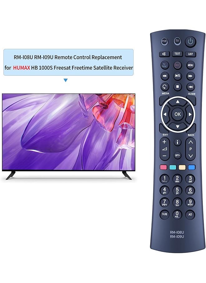 erorex - New Rm I08U Rm I09U Replacement Remote Control Fit For Humax Satellite Receiver Freeview Hd Digital Tv Rm 108U Rm 109U Dtr T1000 Hb 1000S Dtr T2000 Dtr 101000S Hb 11 00S Rm I08U Rm I09U - Image 1