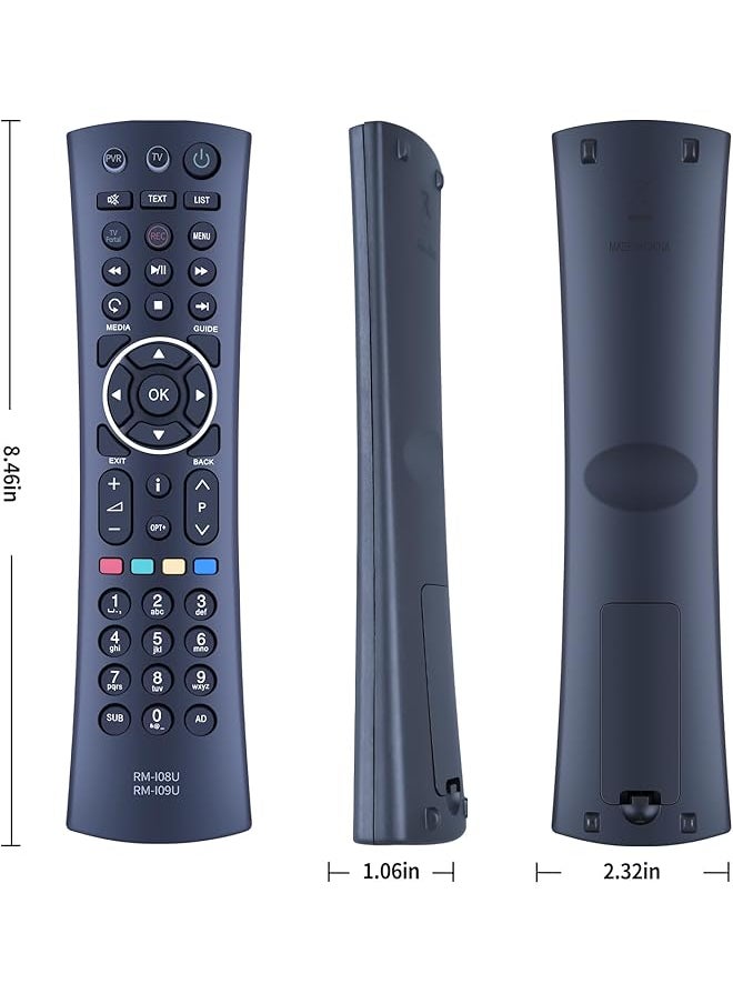 erorex - New Rm I08U Rm I09U Replacement Remote Control Fit For Humax Satellite Receiver Freeview Hd Digital Tv Rm 108U Rm 109U Dtr T1000 Hb 1000S Dtr T2000 Dtr 101000S Hb 11 00S Rm I08U Rm I09U - Image 1