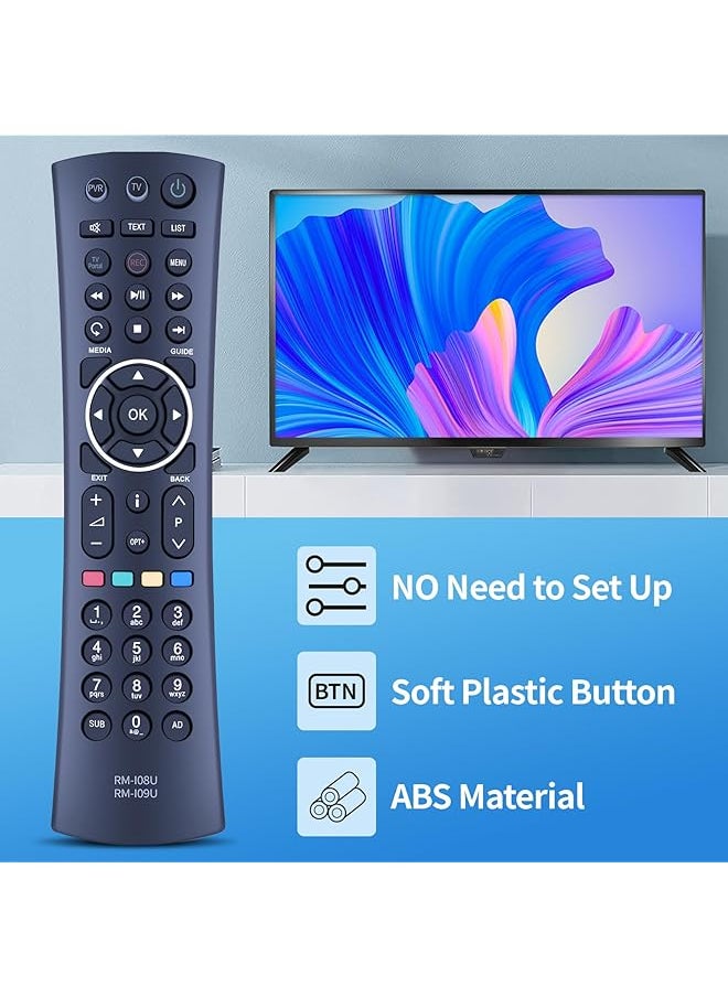 erorex - New Rm I08U Rm I09U Replacement Remote Control Fit For Humax Satellite Receiver Freeview Hd Digital Tv Rm 108U Rm 109U Dtr T1000 Hb 1000S Dtr T2000 Dtr 101000S Hb 11 00S Rm I08U Rm I09U - Image 1