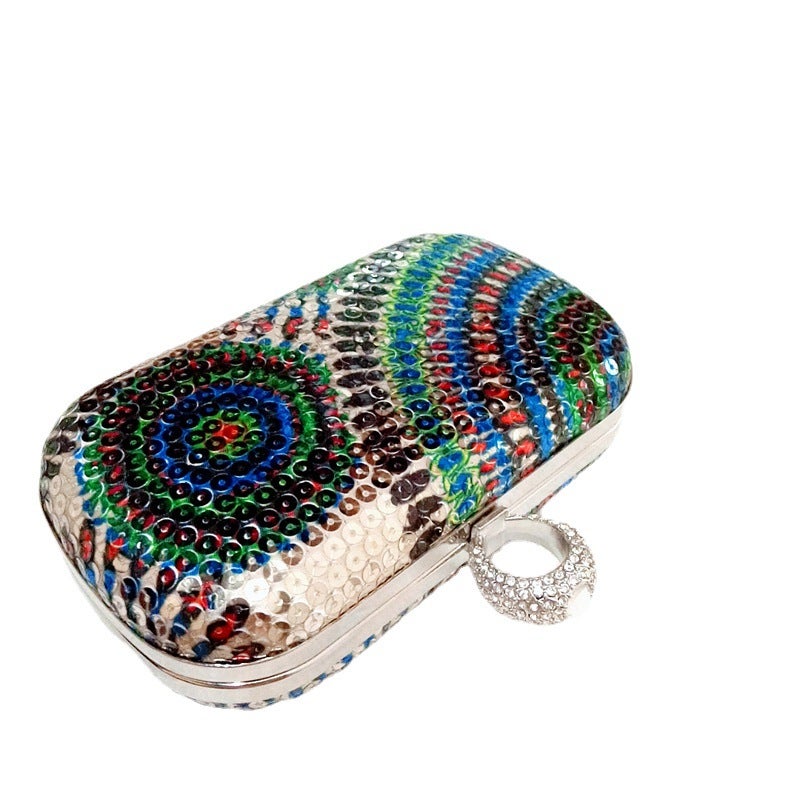 2022 New Retro Beaded Sequins Evening Bag Women'S Hand Bag Diamond Clutch Bag - Image 4