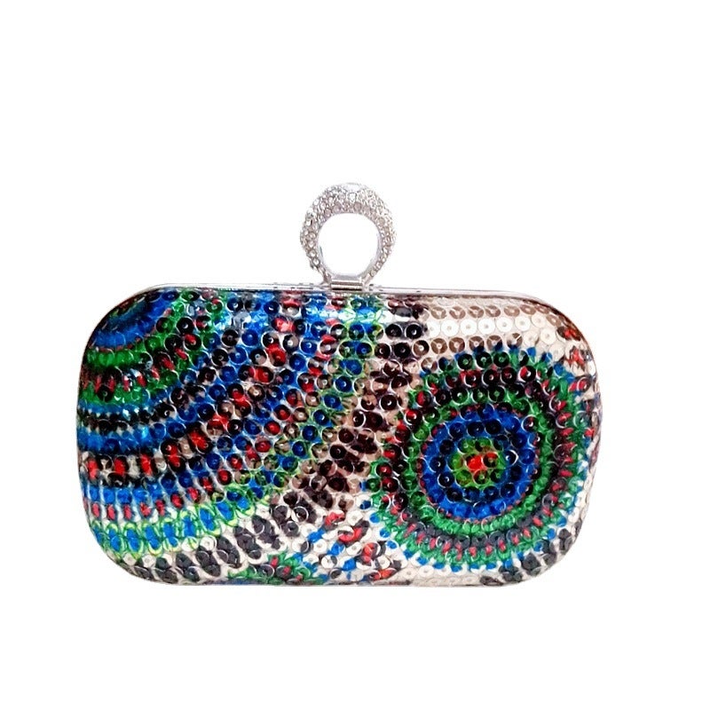2022 New Retro Beaded Sequins Evening Bag Women'S Hand Bag Diamond Clutch Bag - Image 2