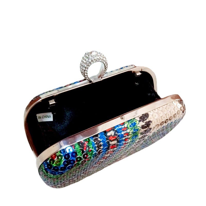 2022 New Retro Beaded Sequins Evening Bag Women'S Hand Bag Diamond Clutch Bag - Image 5