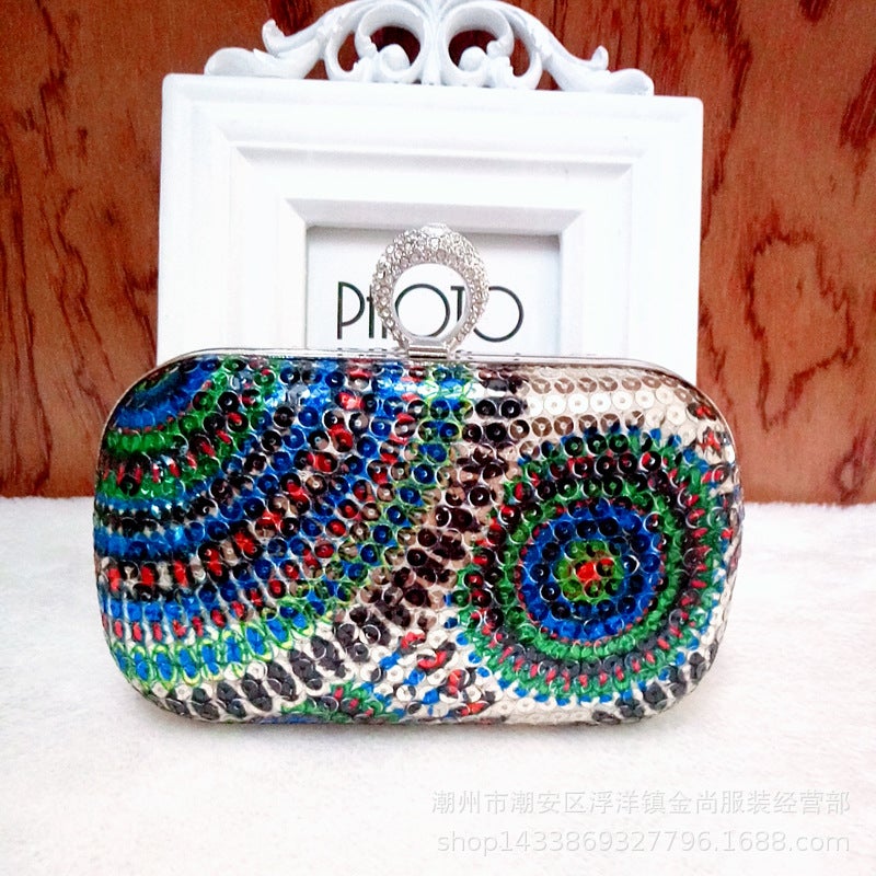 2022 New Retro Beaded Sequins Evening Bag Women'S Hand Bag Diamond Clutch Bag - Image 1