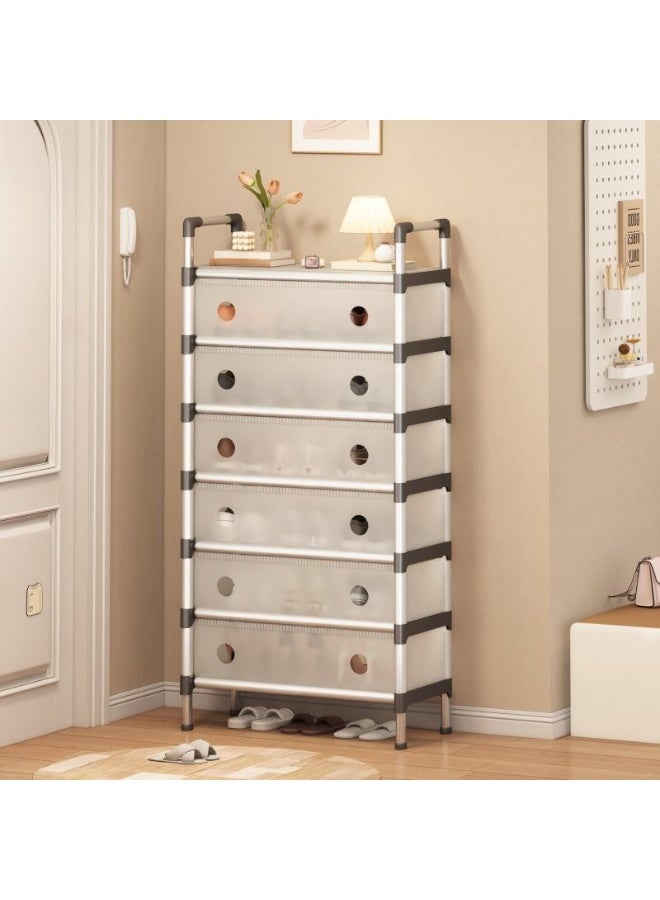 5-Tier Metal Shoe Rack with Top Storage Shelf - Image 1