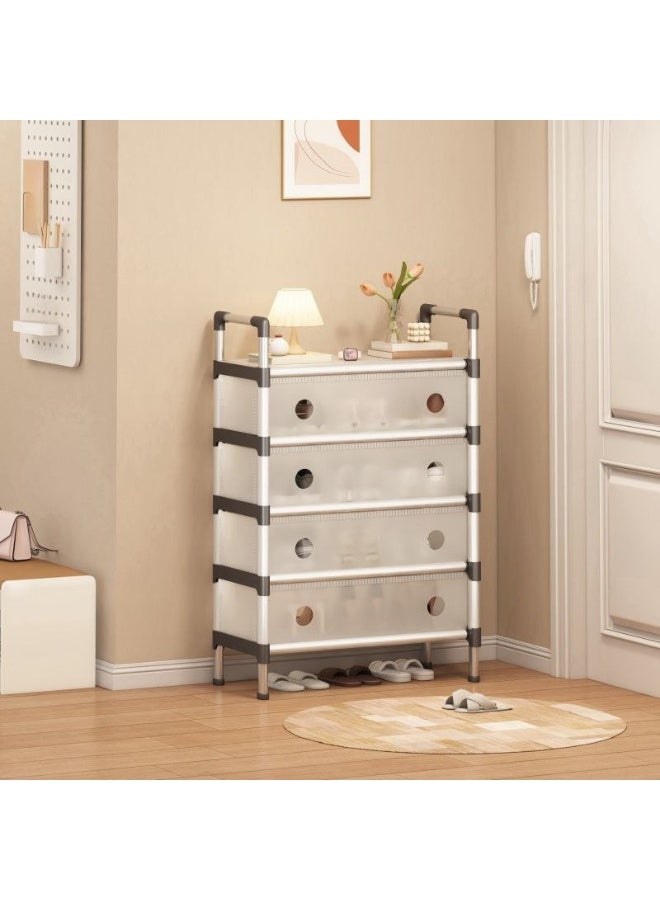 5-Tier Metal Shoe Rack with Top Storage Shelf - Image 3