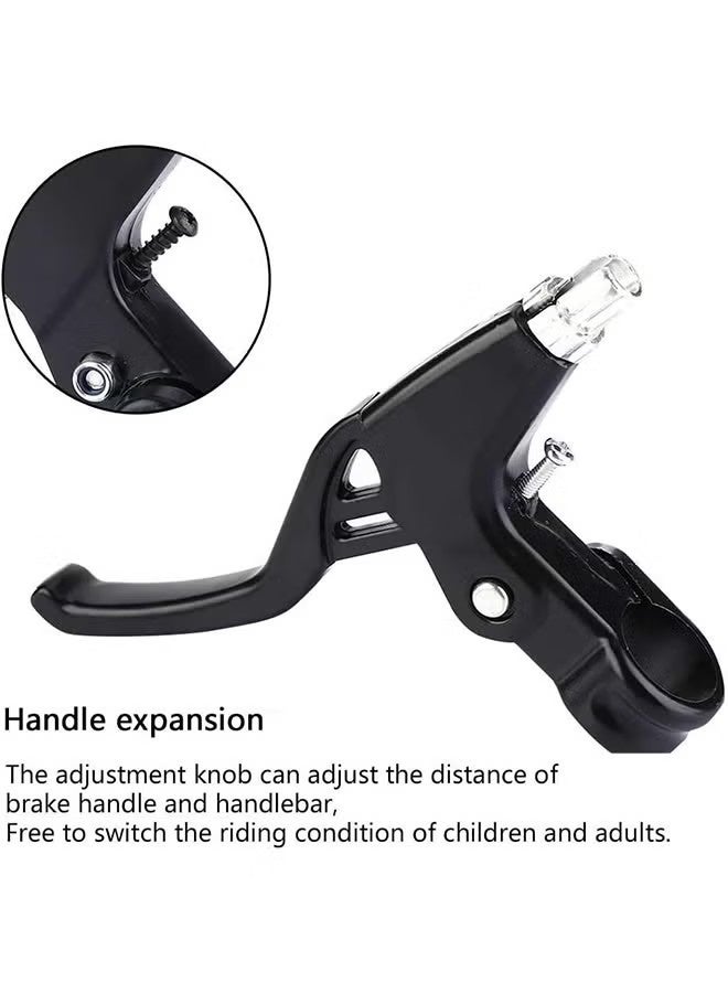 YJ 1 Pair Bicycle Brake Levers Universal Full Aluminium Alloy Hand Brakes for MTB/BMX Mountain Road Bike Bicycles Brake Handle 2.2 cm Diameter (Black) - Image 4