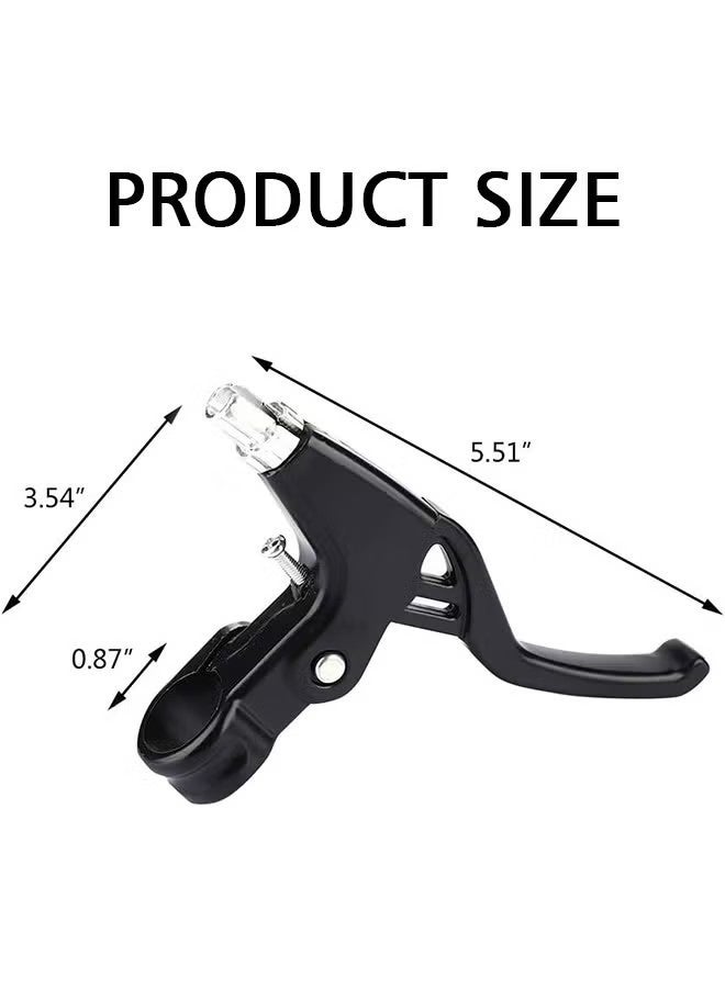YJ 1 Pair Bicycle Brake Levers Universal Full Aluminium Alloy Hand Brakes for MTB/BMX Mountain Road Bike Bicycles Brake Handle 2.2 cm Diameter (Black) - Image 5
