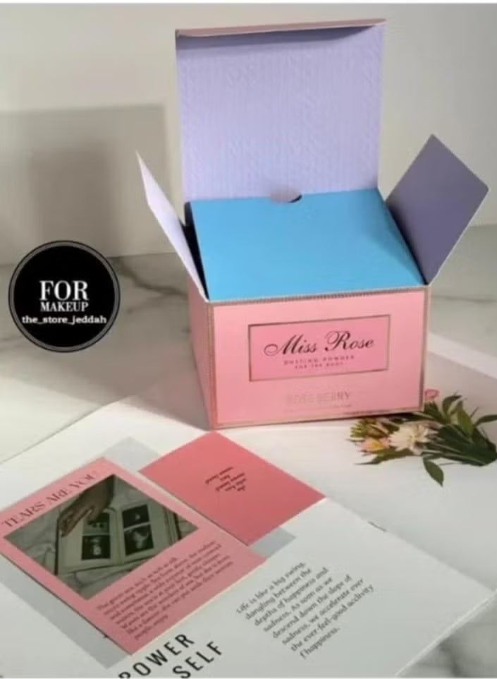 MISS ROSE M Rose Berry Body Powder 200g with Miss Dior Powder Scent - Image 1