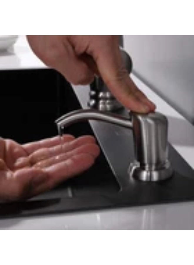 Soap Dispenser for Kitchen Sink, Brushed Nickel Countertop Soap Dispenser Pump, 47" Silicone Extension Tube Connect to The Soap Bottle Directly, Say Goodbye to Frequent Refills - Image 4