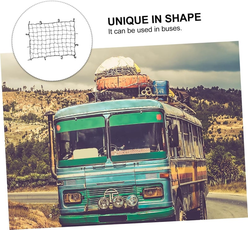 Luxshiny Elastic Luggage Netting for Car Roof Cargo Net High Elastic Mesh Auto Roof Tie-Down Net Car Rear Organizer - Image 2