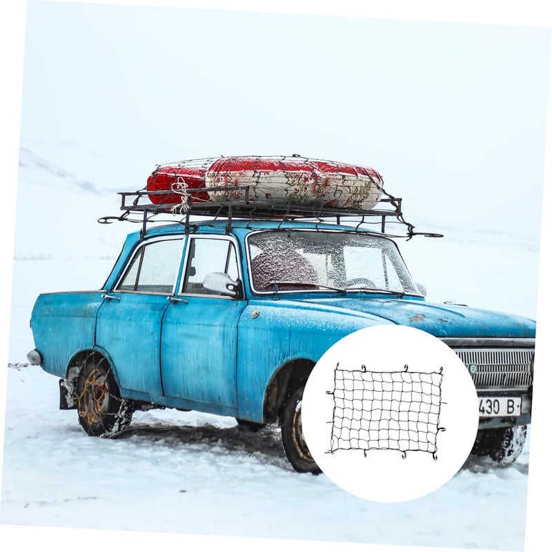 Luxshiny Elastic Luggage Netting for Car Roof Cargo Net High Elastic Mesh Auto Roof Tie-Down Net Car Rear Organizer - Image 3