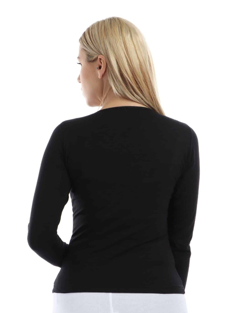 COTTONIL Cottonil® Women Top Long Sleeves - Bundle of 2 Tops Black & White  - Image 4