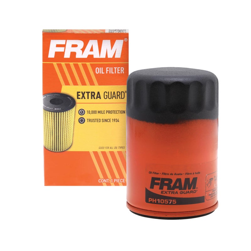 فلتر زيت FRAM Extra Guard PH10575، 10K ميل تغيير فترة استبدال فلتر زيت المحرك للسيارات المختارة
