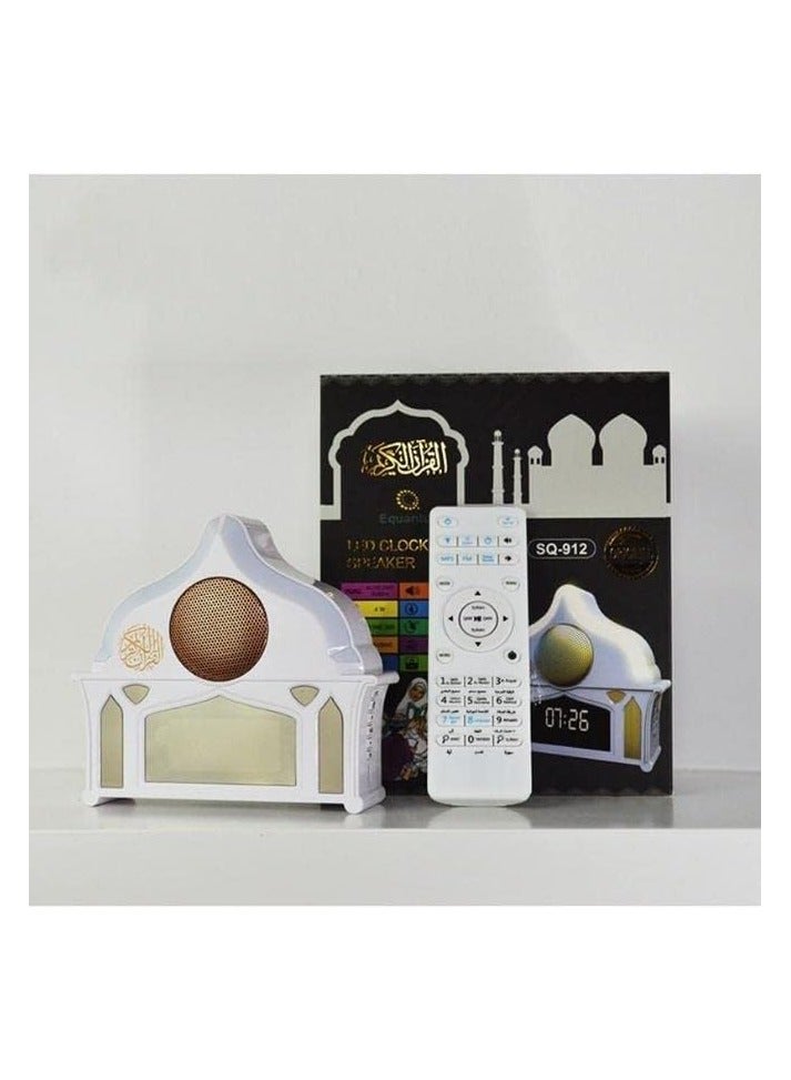 كروني Sq-912 Led Clock Quran Speaker Wall Light - Image 4