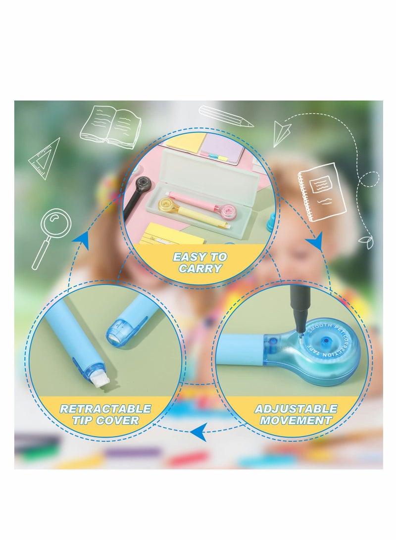 SOLARAE 10 Pack Correction Tape Pen White out Correctional Tape, Colorful White out Tape, Correction Tape Corrector Office Supplies Error Correction Tools for School Office Supplies, 0.2 X 236 Inch - Image 3