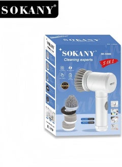 سوكاني فرشاة تنظيف كهربائية 5 في 1 من SOKANY مع رؤوس متعددة قابلة للاستبدال  - Image 3