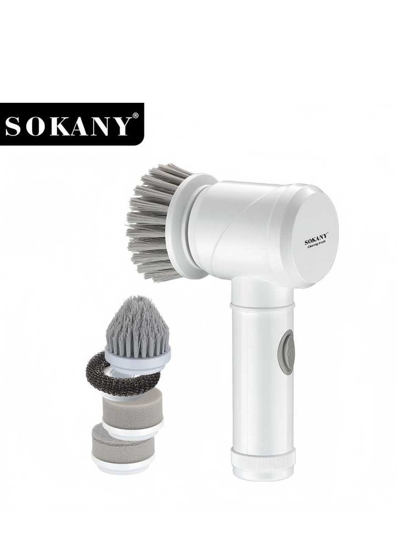 سوكاني - فرشاة تنظيف كهربائية 5 في 1 من SOKANY مع رؤوس متعددة قابلة للاستبدال - Image 1