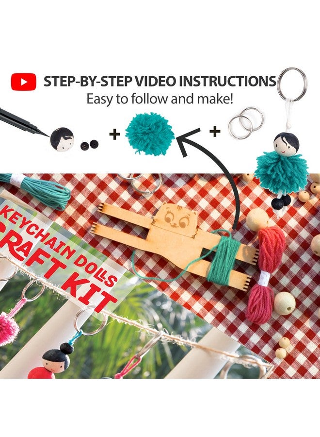 Chalk and Chuckles Keychain Dolls - Art And Craft Kit For Girls 9-12, Make 15 Keychains, Diy Creative Toys For Kids, Gift For Girls Age 8+ Year Old And Up,Multi Color - Image 4