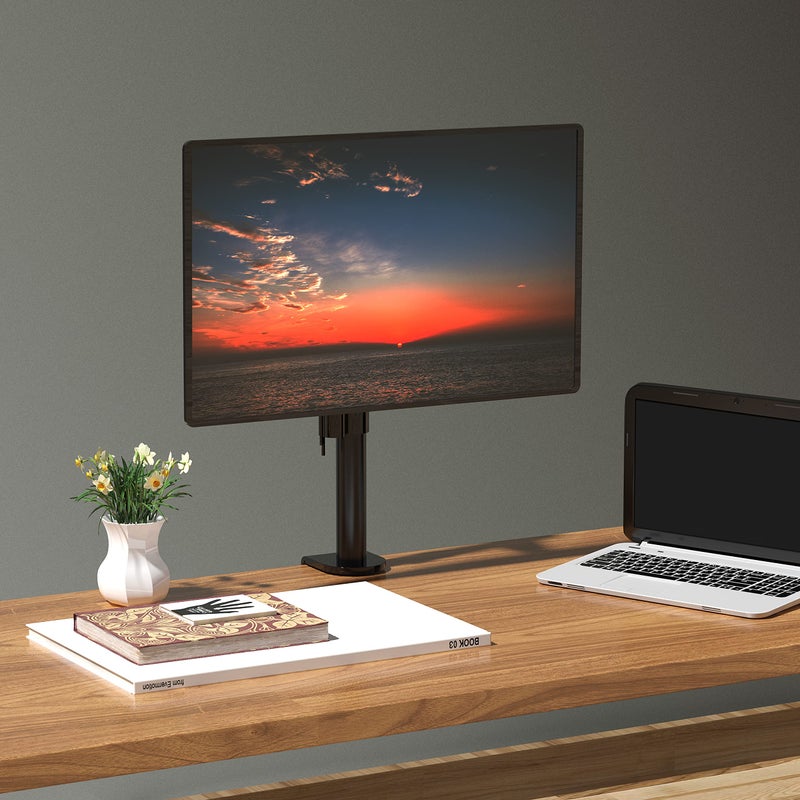 WALI Single Monitor Mount, Monitors Desk Mount, Single Monitor Arm Holds Screen Up to 32inch, 22lbs, Fully Adjustable Mount Designed for Home Office Application(M001S), Black - Image 2