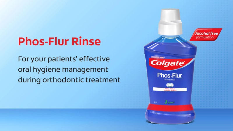Colgate Phos-Flur Fluoride Mouth Rinse, Mint Flavour, 500ml, Alcohol-Free, Ideal for Braces (4) - Image 4