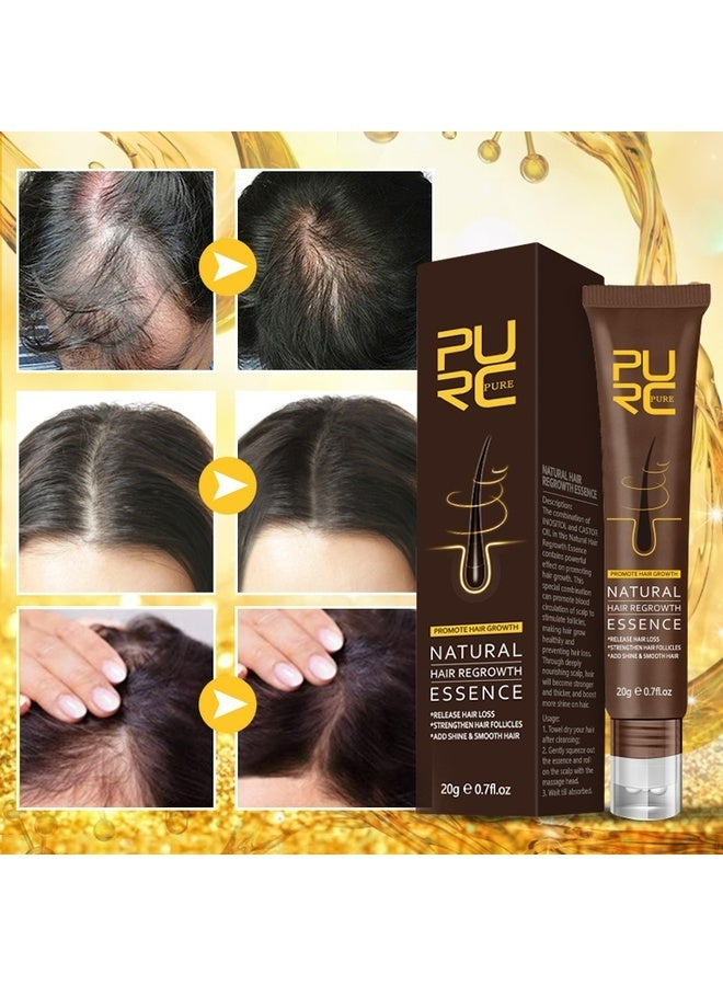 PURC Hair Growth Serum, Hair Regrowth Serum for Hair Treatment, Bald, Thin Hair, Anti Hair Loss, Self Scalp Massager Repairs Follicles Stronger Hair For Men & Women Scalp Health - Image 1
