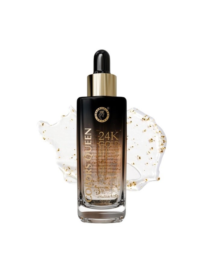 COLORS QUEEN 24K Gold Serum with Niacinamide – 30ml | Hydrating & Collagen Booster, Lightweight, Non-Greasy Serum | Face Serum for Glowing Skin for Men & Women  - Image 1