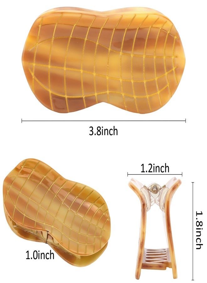 Hapdoo Peanut hair clips, Hapdoo Cute Novelty Food Hair Claw Clip for Women Girls, Acetate Funny Hair Accessories Gifts - Image 2