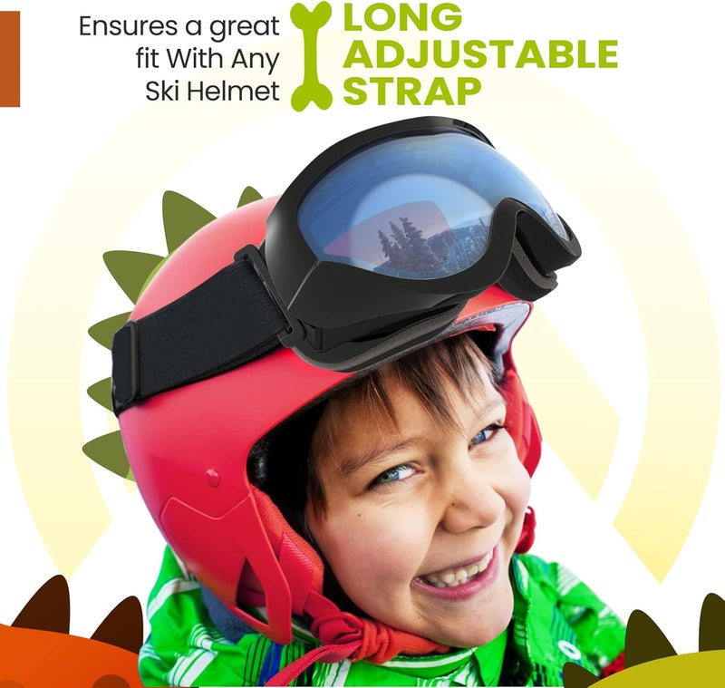 OutdoorMaster Kids Ski Goggles - Helmet Compatible Snow Goggles for Boys & Girls with 100% UV Protection - Image 2