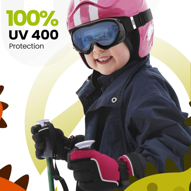 OutdoorMaster Kids Ski Goggles - Helmet Compatible Snow Goggles for Boys & Girls with 100% UV Protection - Image 3