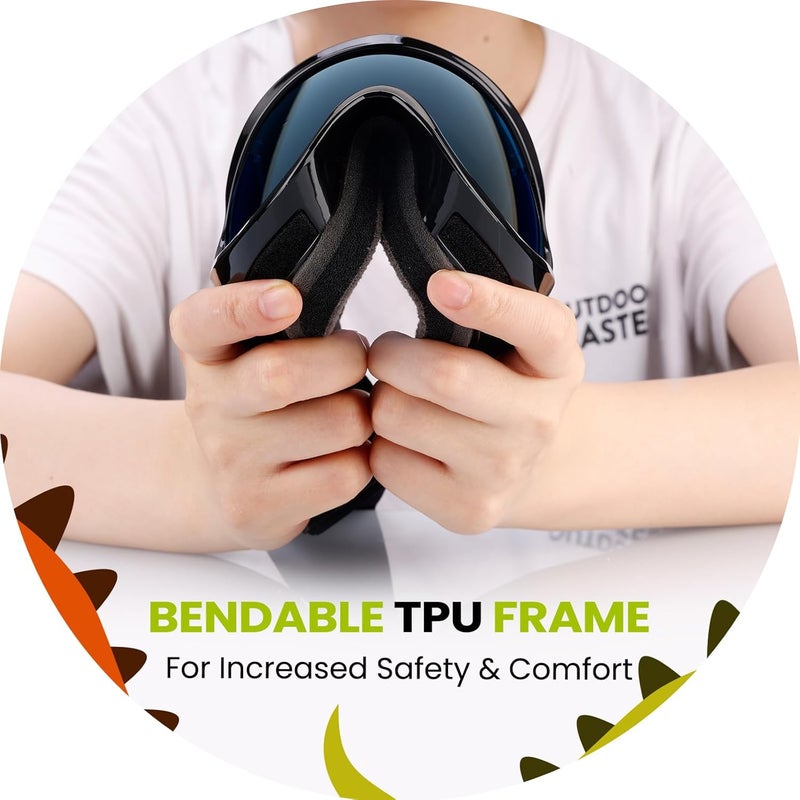 OutdoorMaster Kids Ski Goggles - Helmet Compatible Snow Goggles for Boys & Girls with 100% UV Protection - Image 5