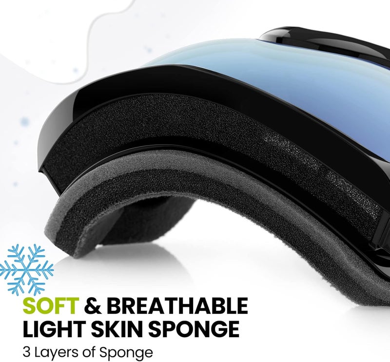 OutdoorMaster Kids Ski Goggles - Helmet Compatible Snow Goggles for Boys & Girls with 100% UV Protection - Image 4