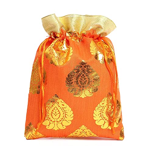 SHOPOBUDDY Designer Fabric Potli Batwa Bag Bridal Purse Women handbag Shagun Pouch Return Gifts MultiColor (12) - Image 4