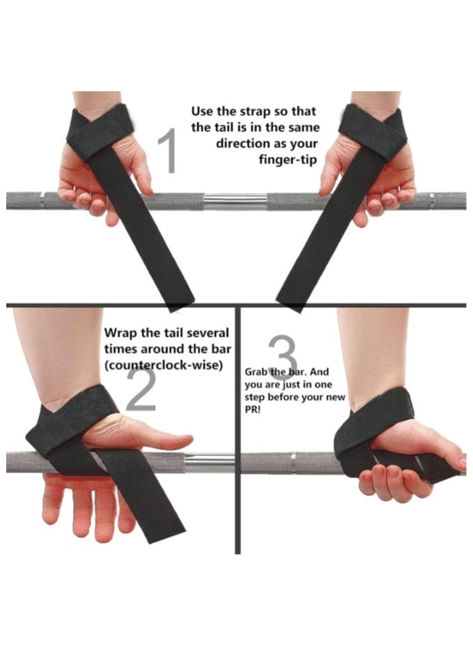 Generic Sports Hard Pull Fitness Assist Straw Pull Up Barbell Rally Training Weightlifting Squat Grip Strength Straw ，Black  - Image 3