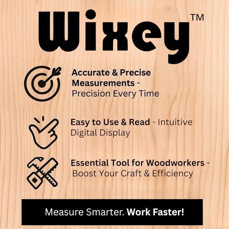 Wixey Digital Angle Gauge | Digital Angle Finder for Table Saw & Miter Saw (Magnetic) – Precision Bevel & Compound Angle Measuring Tool for Woodworking with Backlight - Image 2