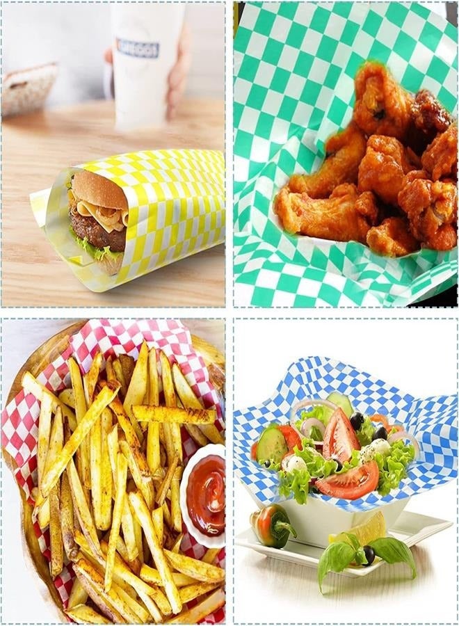 240 ورقة شمعية للأغذية 30*30 سم ورقة شمعية جافة مربعة لتغليف السندويشات، بطانات سلال الطعام، تغليف الطعام - Image 3