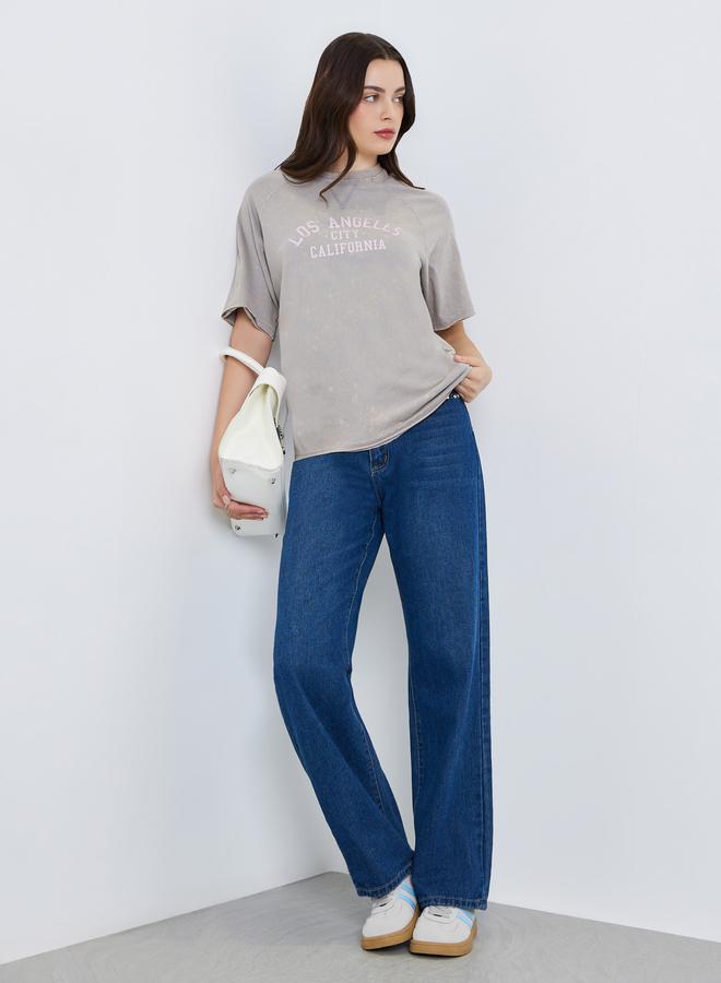 ستايلي تيشيرت قطني 100% مغسول بقصة طويلة - Image 2