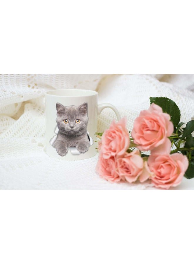 Winston Bear Laughing Grey Cat Coffee Mug - Ceramic Funny Coffee Mug - Perfect Cat Lover Gift - Cute Novelty Coffee Mug Present - Great Birthday or Christmas Surprise for Friend or Coworker Men and Women (11oz) - Image 5
