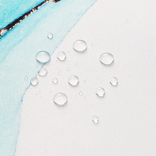 Gibelle Abstract Marble Shower Curtain, Watercolor Pink Turquoise Shower Curtain for Bathroom, Modern Ink Art Decor Waterproof Fabric Shower Curtain Set with Hooks, 71x71 - Image 5