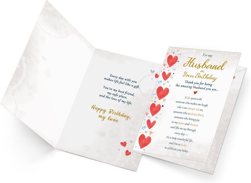 Beixian Funny Birthday Card Gifts for Husband from Wife, Happy Birthday Decorations for Men-8x5.3 Inches, Double-Sided - Image 5