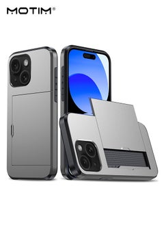 Motim iPhone 15 Pro Max Case, Armor Design Wallet Case with Hidden Card Holder, Full Protection, Slim Thin Shockproof Full-body Protective Phone Case Cover, Supports Wireless Charging  - Image 1