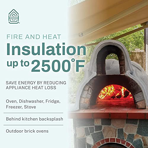 HOME INTUITION Ceramic Fiber Insulation, 1" Thick x 15" x 24", 2500F Fireproof Insulation Blanket for Forging, Pizza Oven, Fireplace, Furnace, Gas Forge, Boiler, Pipe, & Dishwasher - Image 4