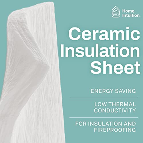 HOME INTUITION Ceramic Fiber Insulation, 1" Thick x 15" x 24", 2500F Fireproof Insulation Blanket for Forging, Pizza Oven, Fireplace, Furnace, Gas Forge, Boiler, Pipe, & Dishwasher - Image 2