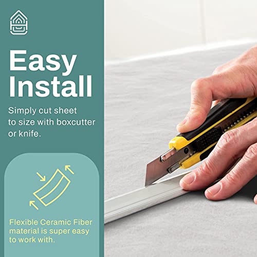 HOME INTUITION Ceramic Fiber Insulation, 1" Thick x 15" x 24", 2500F Fireproof Insulation Blanket for Forging, Pizza Oven, Fireplace, Furnace, Gas Forge, Boiler, Pipe, & Dishwasher - Image 5