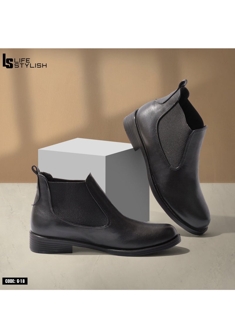 LIFESTYLISH - Ankle Boots G-18 Leather - Black - Image 1