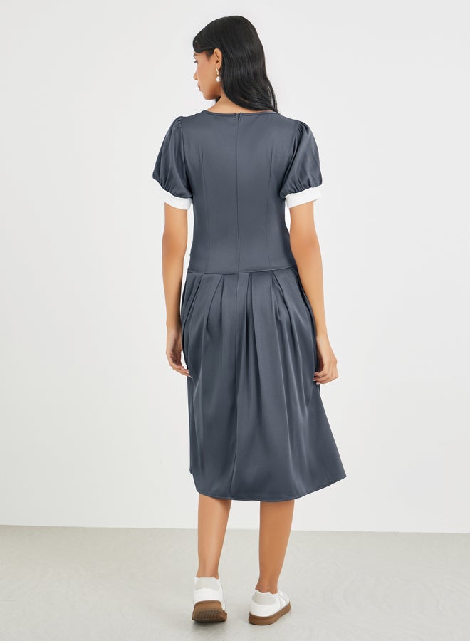 Take Two Pleated A-Line Dress - Image 5