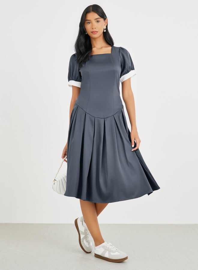 Take Two Pleated A-Line Dress - Image 1