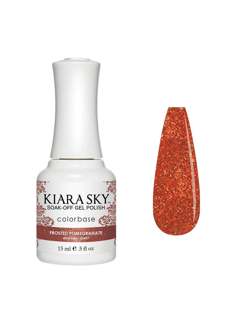 KIARA SKY - Kiara Sky Soak Off Gel Nail Polish 0.5 fl oz, FROSTED POMEGRANATE (G457) - Image 1